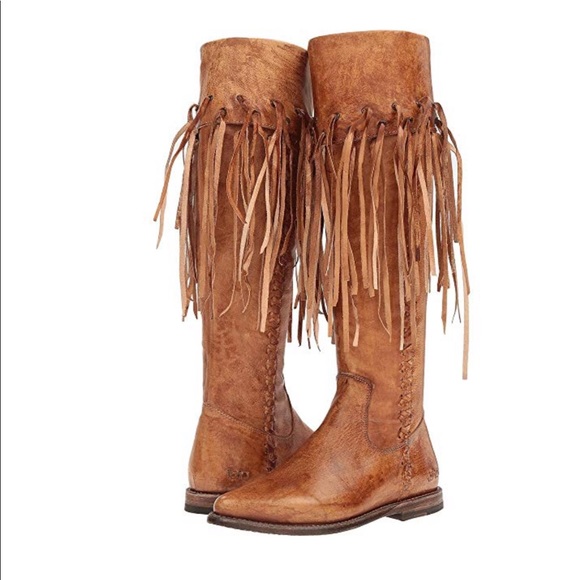 BedStu Hoplia fringe trim riding boots - Picture 2 of 8